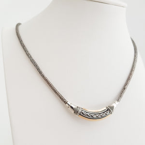 Snake Necklace Silver and Gold - Idee D'Arte Positano