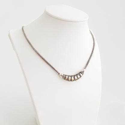 Snake Necklace Silver and Gold - Idee D'Arte Positano