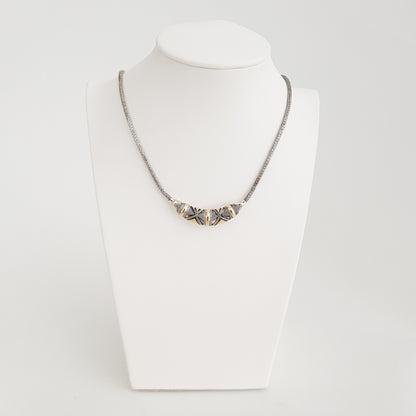 Snake Necklace Silver and Gold - Idee D'Arte Positano