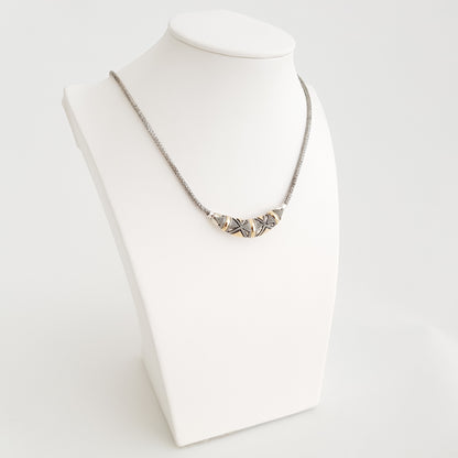 Snake Necklace Silver and Gold - Idee D'Arte Positano