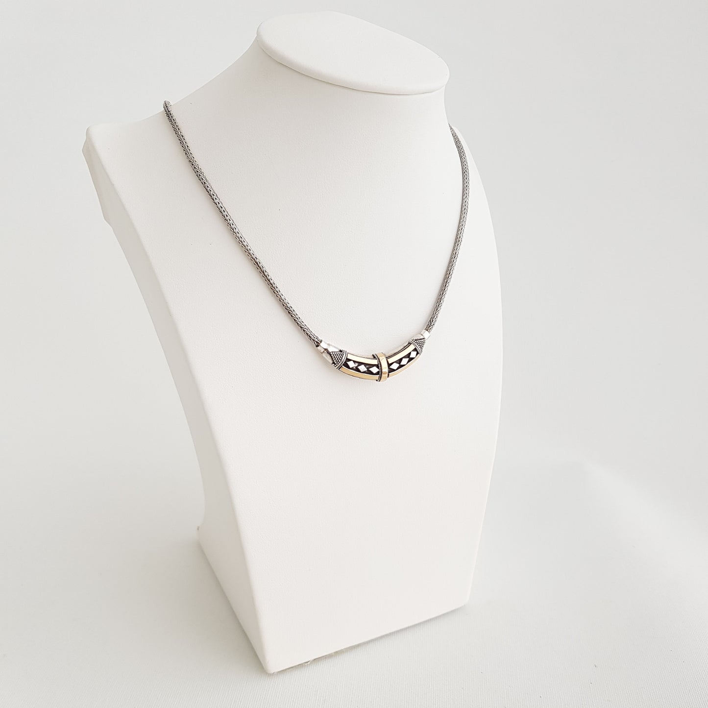 Snake Necklace Silver and Gold - Idee D'Arte Positano