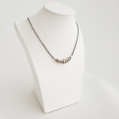 Snake Necklace Silver and Gold - Idee D'Arte Positano