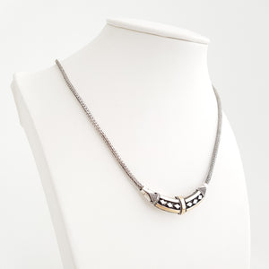 Snake Necklace Silver and Gold - Idee D'Arte Positano