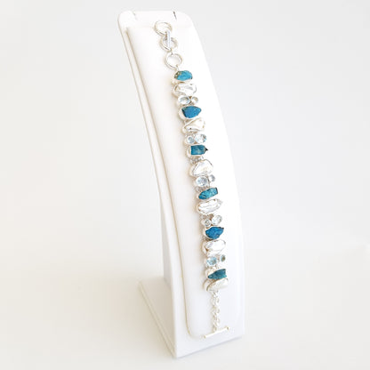 Blue Apatite Chic Bracelet - Idee D'Arte Positano