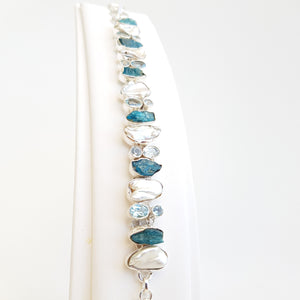 Blue Apatite Chic Bracelet - Idee D'Arte Positano