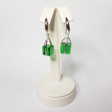 Load image into Gallery viewer, Square Earrings Obsidian - Idee D&#39;Arte Positano
