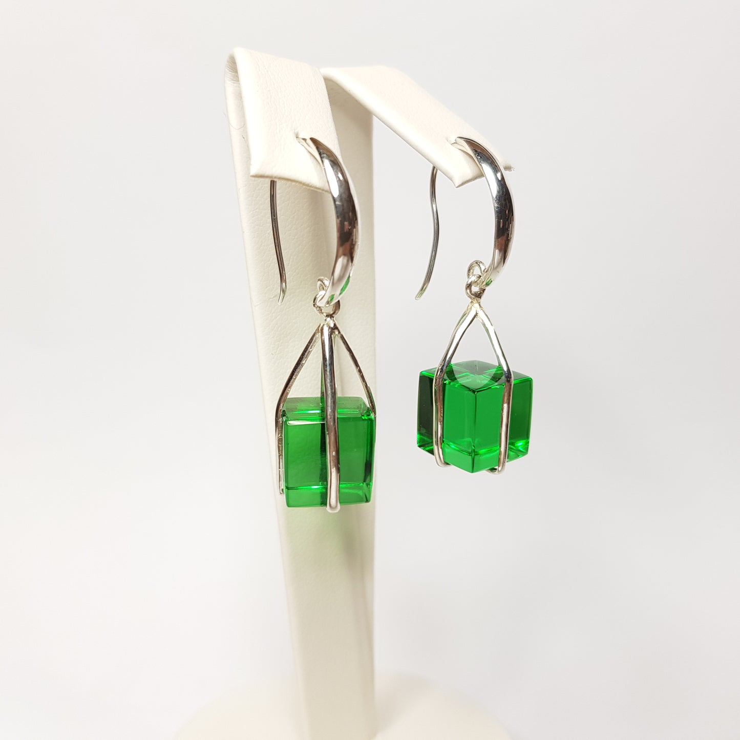 Square Earrings Obsidian - Idee D'Arte Positano
