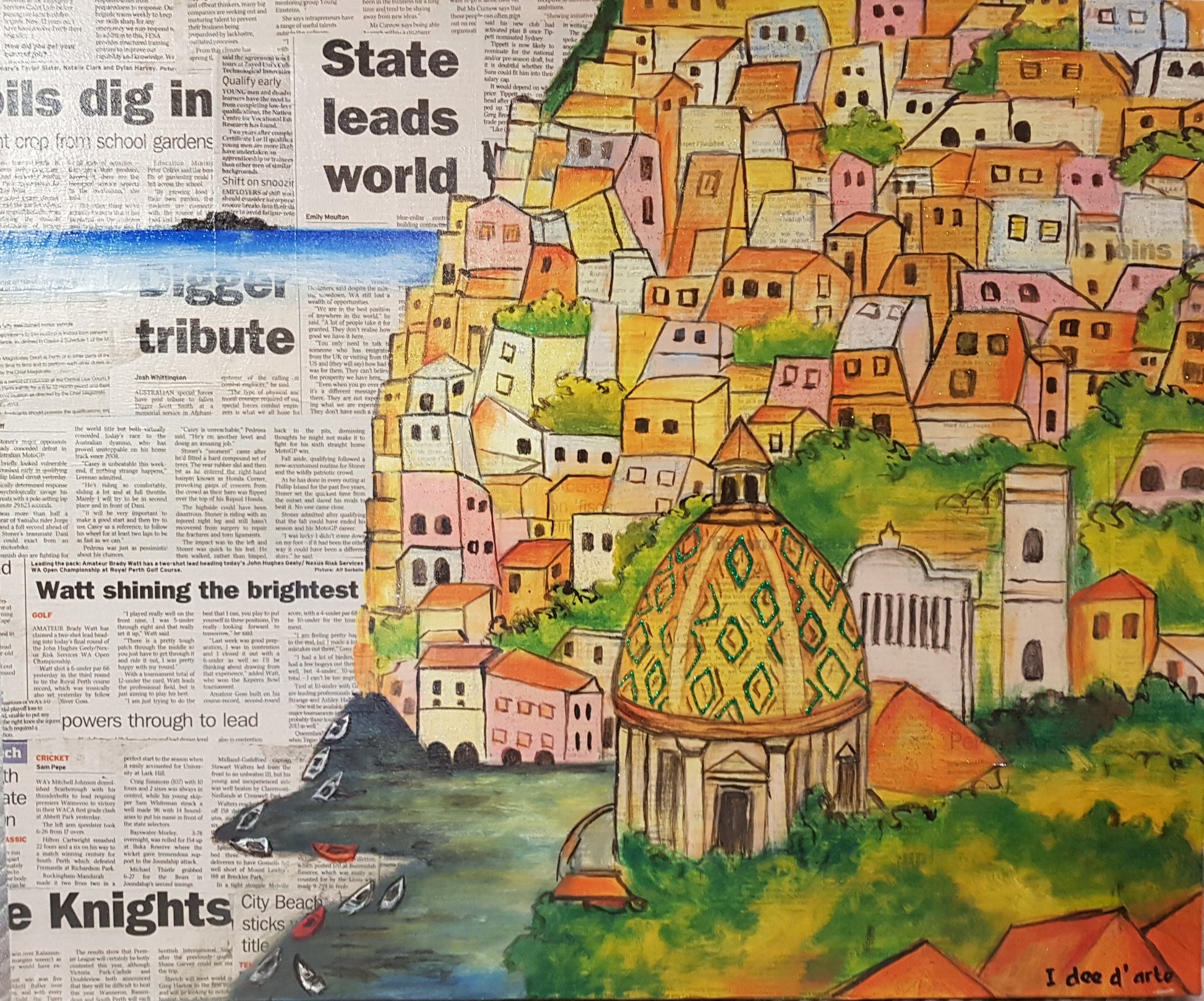 Positano on Newspapers - Idee D'Arte Positano