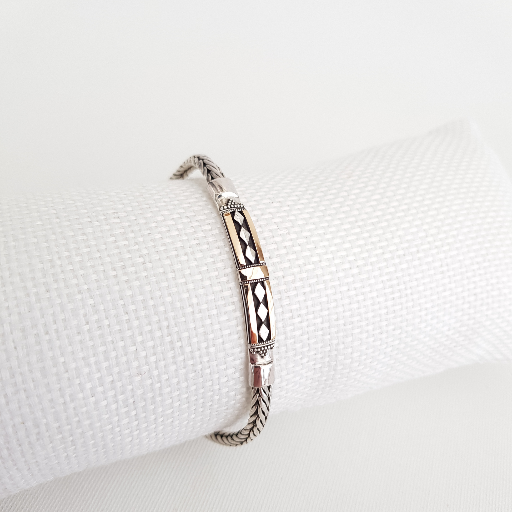 Silver and Gold Bracelet - Idee D'Arte Positano