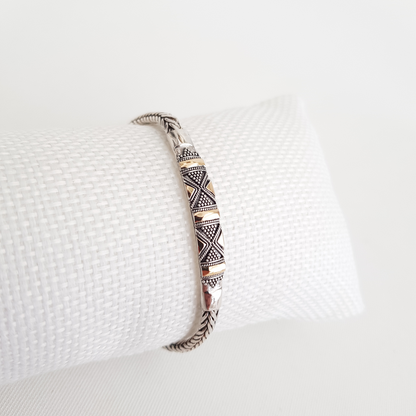 Silver and Gold Bracelet - Idee D'Arte Positano