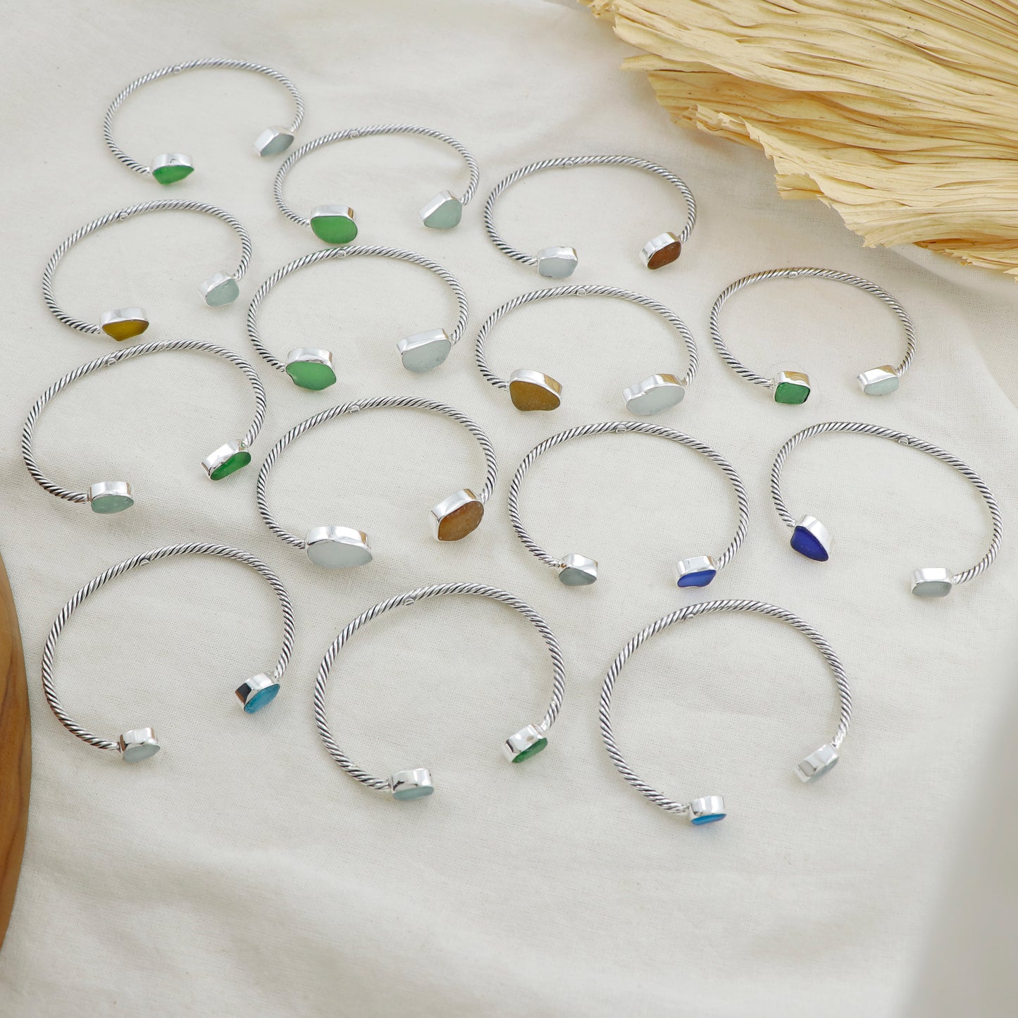 Bangle Sea Glass Bracelet - Idee D'Arte Positano