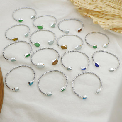Bangle Sea Glass Bracelet - Idee D'Arte Positano