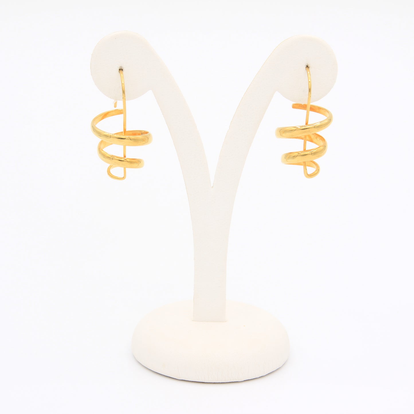 Twist Down Gold Earring - Idee D'Arte Positano