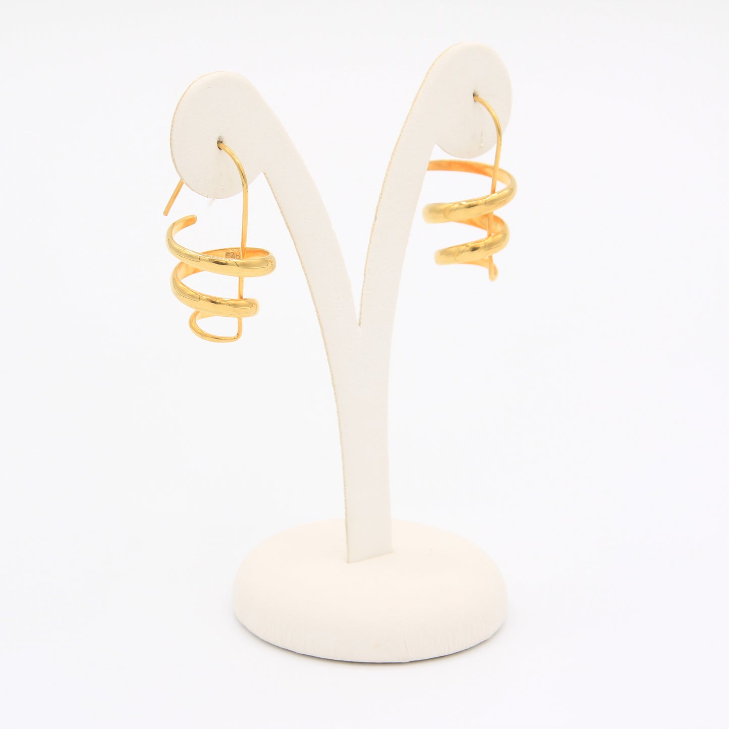 Twist Down Gold Earring - Idee D'Arte Positano