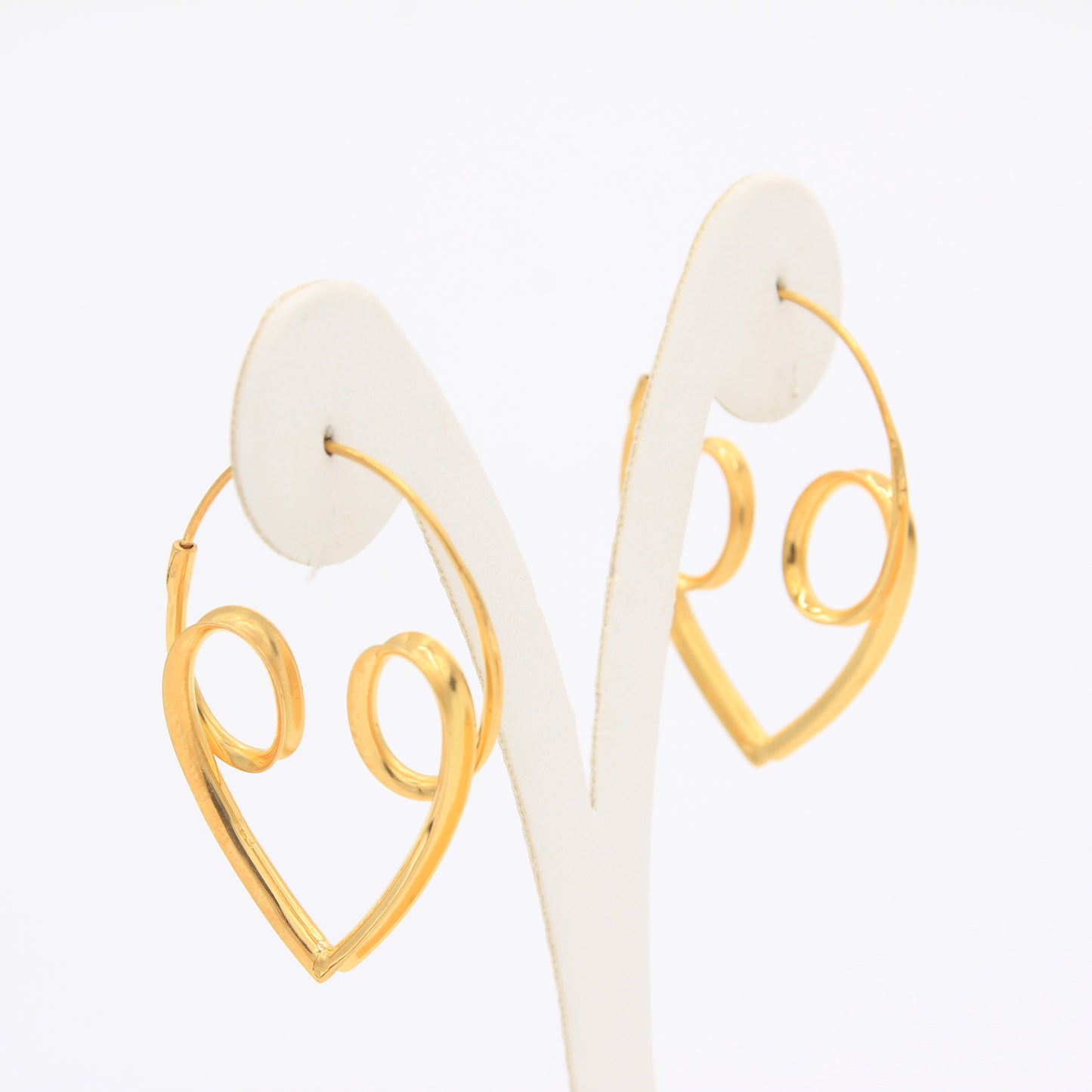 Silver Twisted Circle earrings - Idee D'Arte Positano