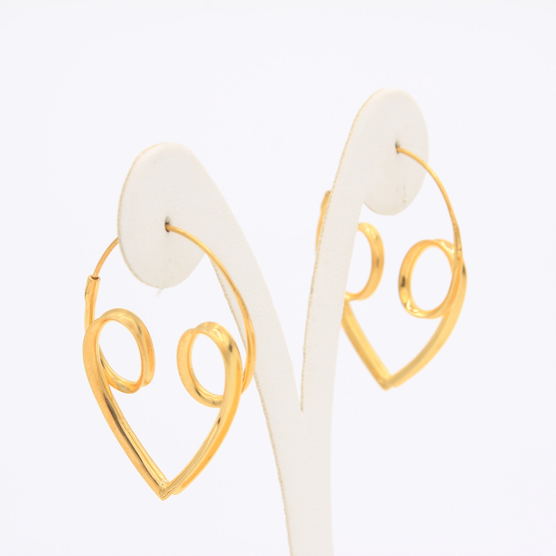Silver Twisted Circle earrings - Idee D'Arte Positano