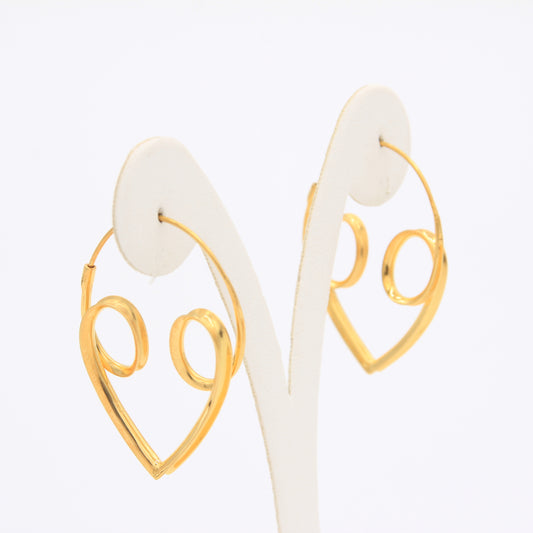 Silver Twisted Circle earrings - Idee D'Arte Positano