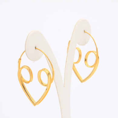 Silver Twisted Circle earrings - Idee D'Arte Positano