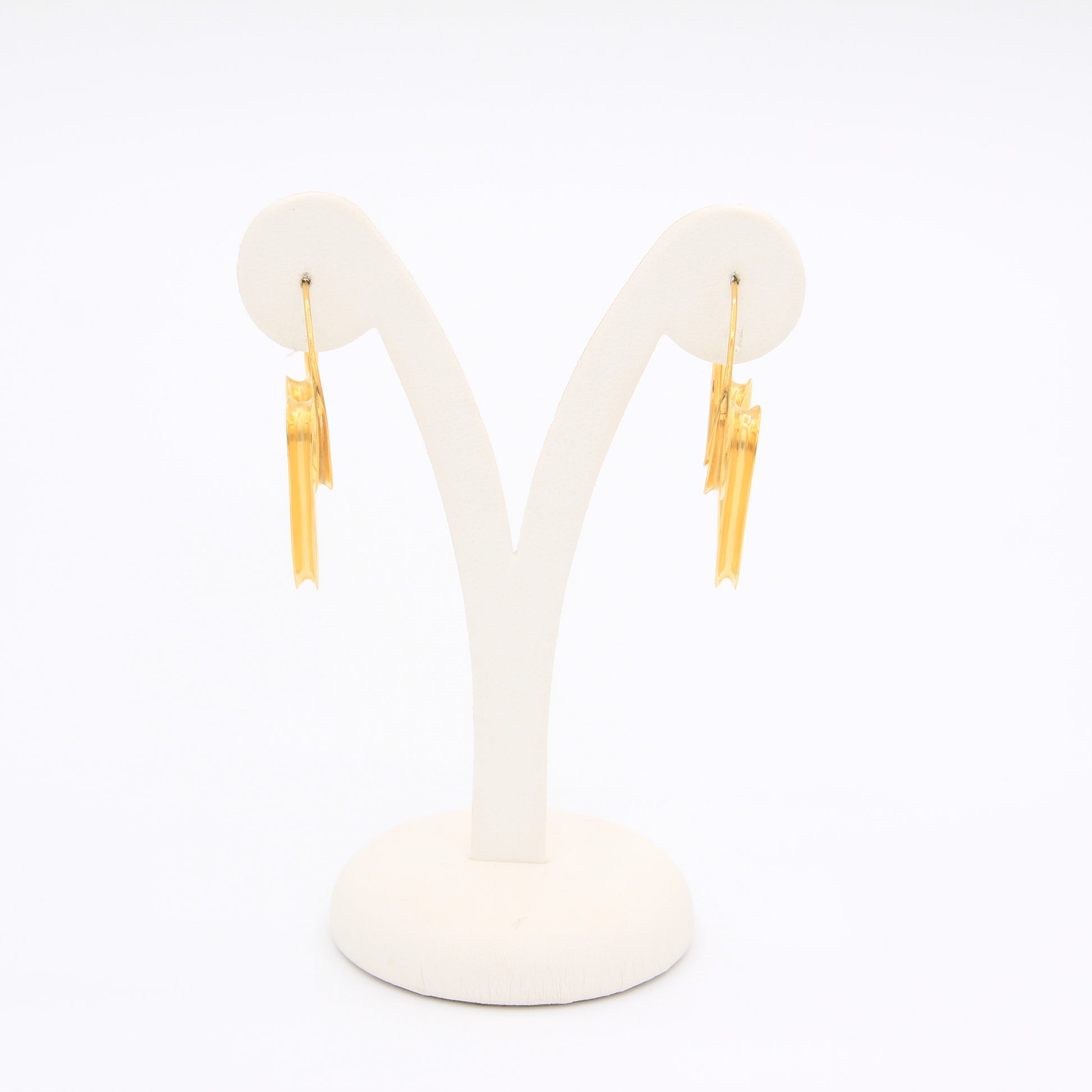 Silver Twisted Circle earrings - Idee D'Arte Positano
