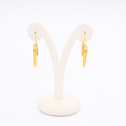 Silver Twisted Circle earrings - Idee D'Arte Positano