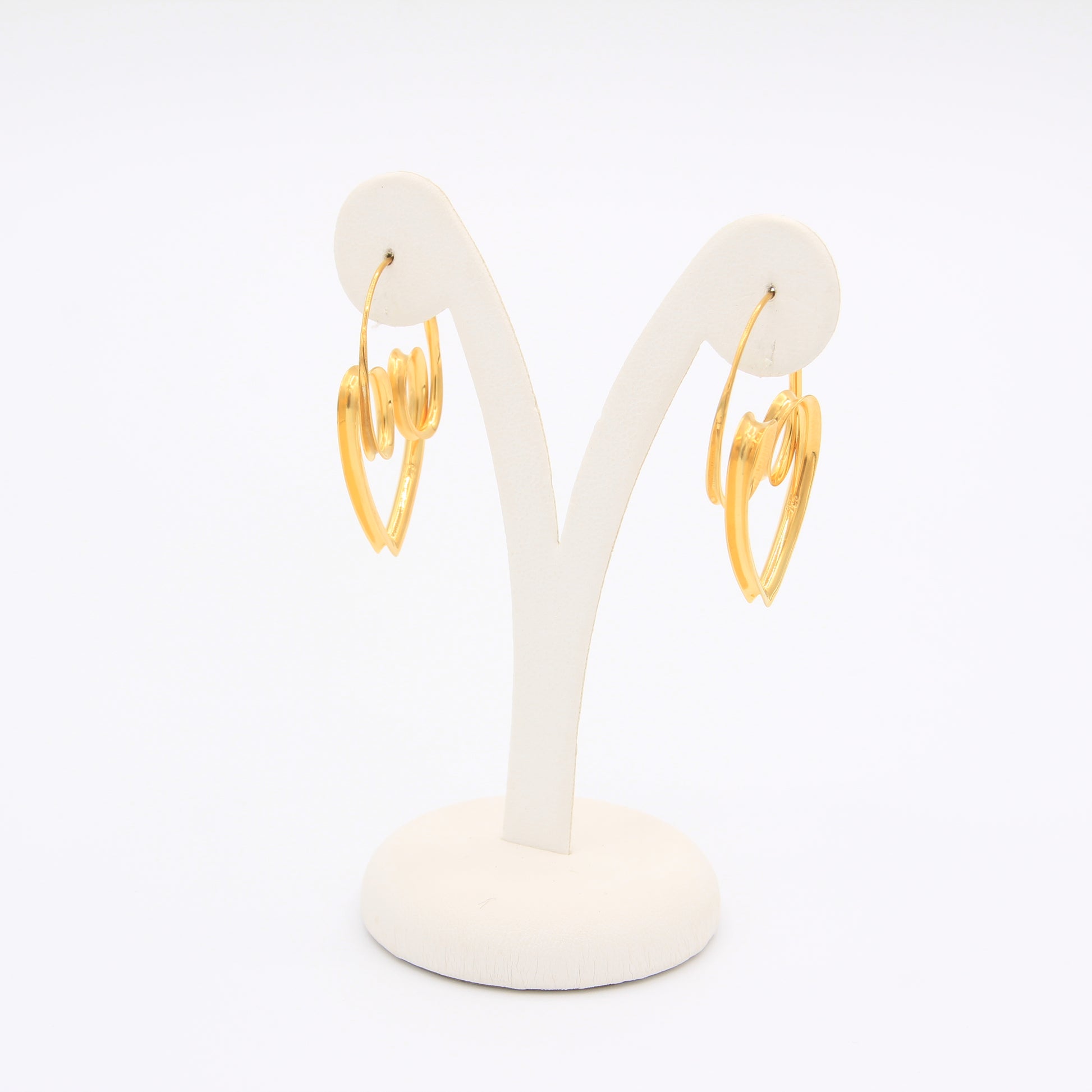 Silver Twisted Circle earrings - Idee D'Arte Positano