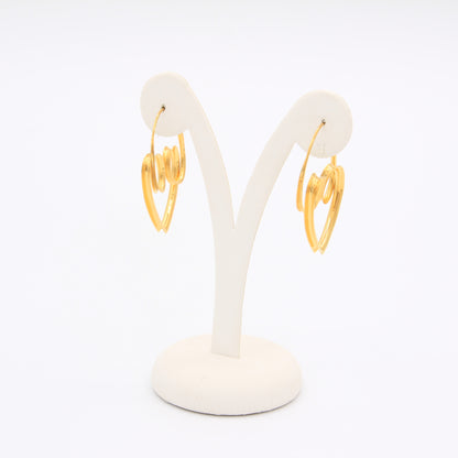 Silver Twisted Circle earrings - Idee D'Arte Positano