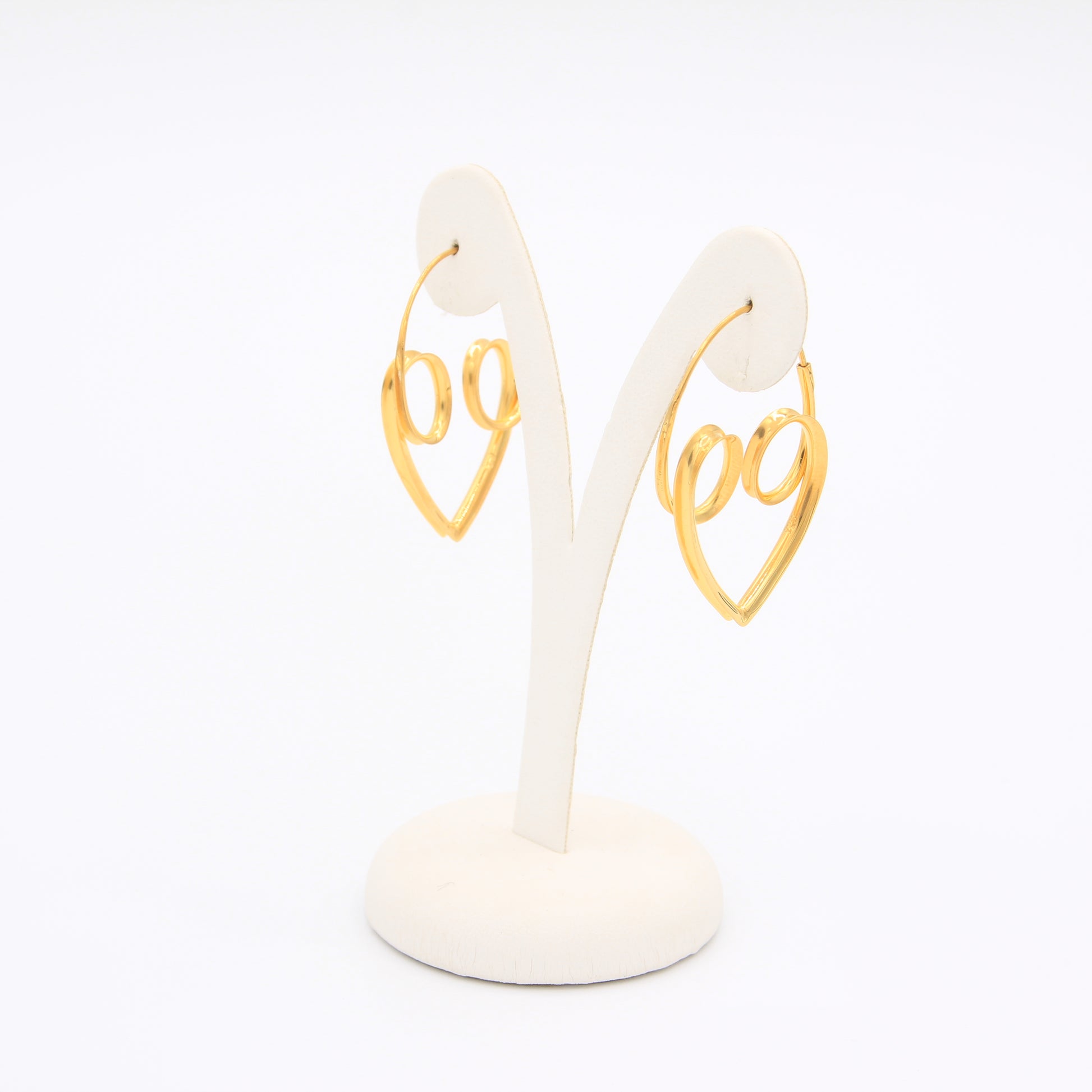Silver Twisted Circle earrings - Idee D'Arte Positano