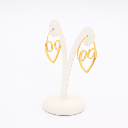 Silver Twisted Circle earrings - Idee D'Arte Positano