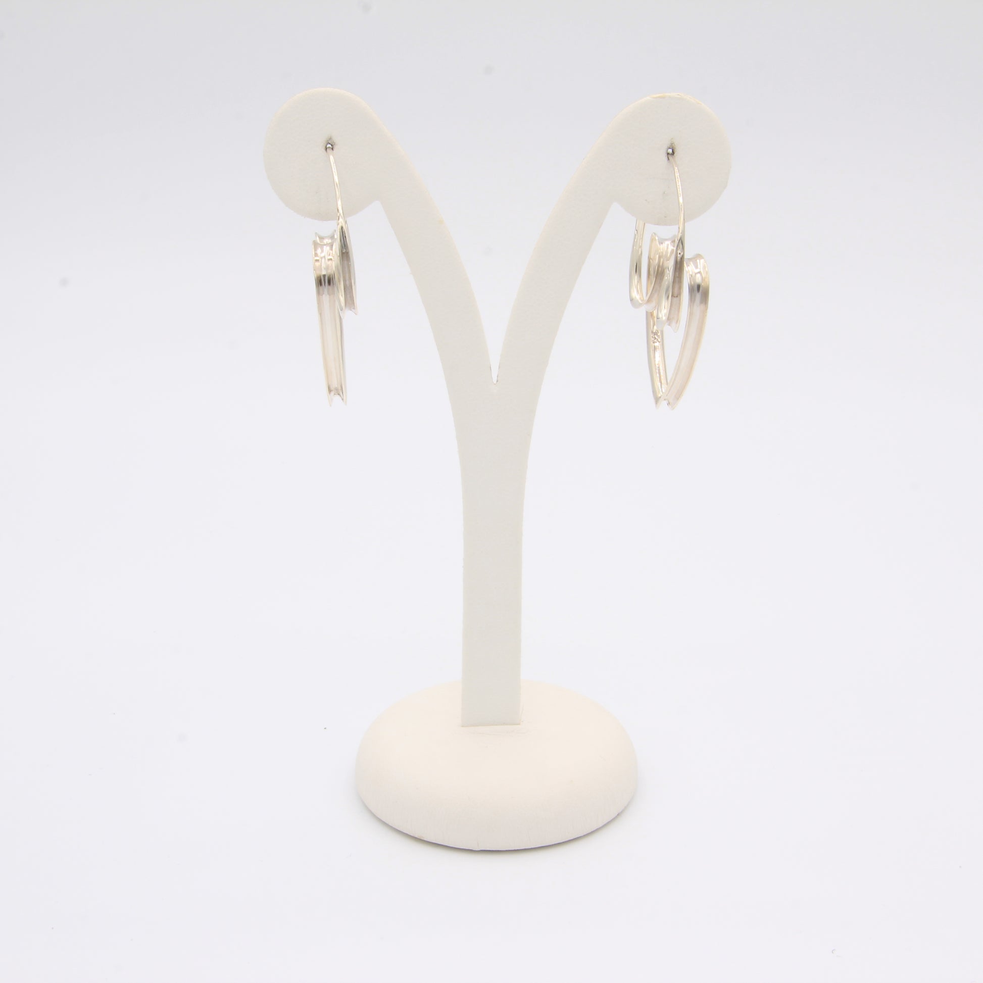 Silver Twisted Circle earrings - Idee D'Arte Positano