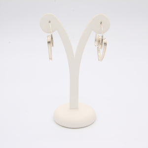 Silver Twisted Circle earrings - Idee D'Arte Positano