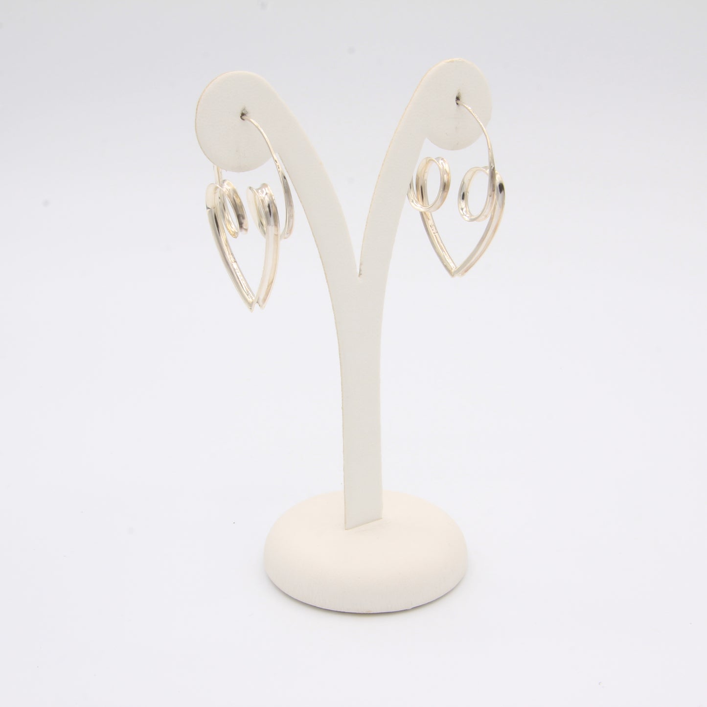 Silver Twisted Circle earrings - Idee D'Arte Positano