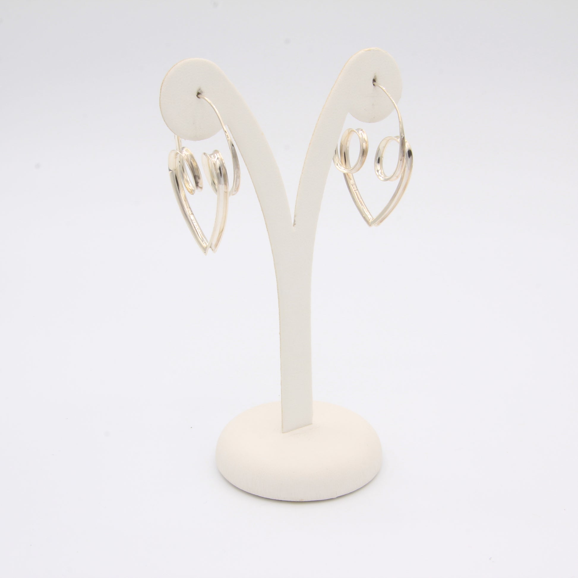 Silver Twisted Circle earrings - Idee D'Arte Positano