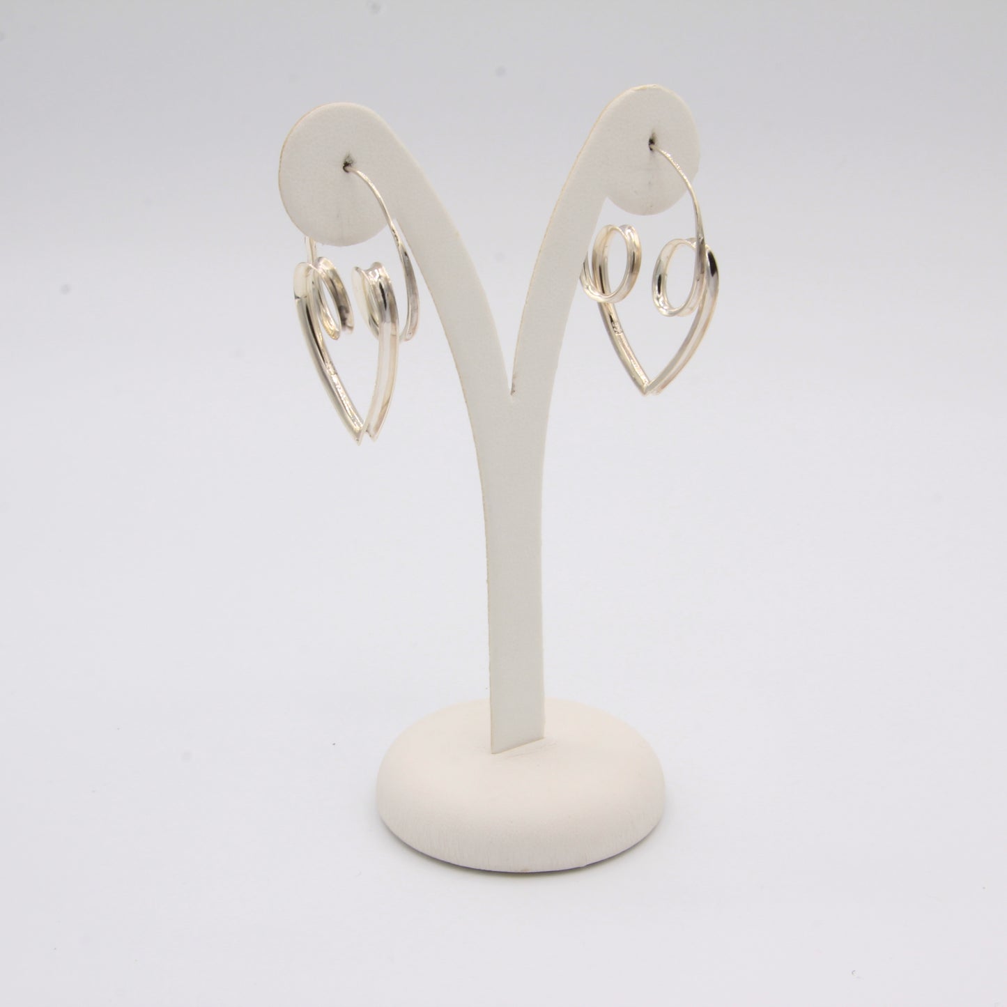 Silver Twisted Circle earrings - Idee D'Arte Positano