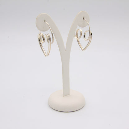 Silver Twisted Circle earrings - Idee D'Arte Positano