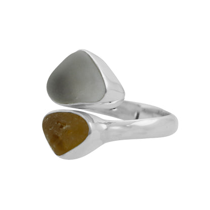 Snake Sea Glass Ring - Idee D'Arte Positano