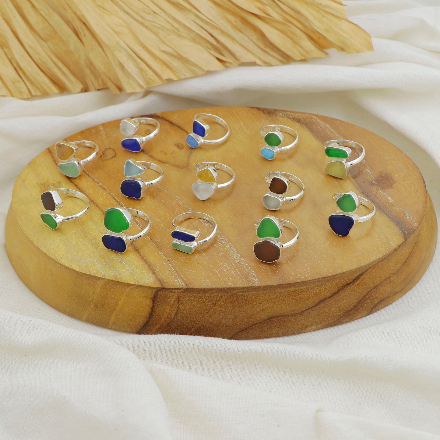 Snake Sea Glass Ring - Idee D'Arte Positano