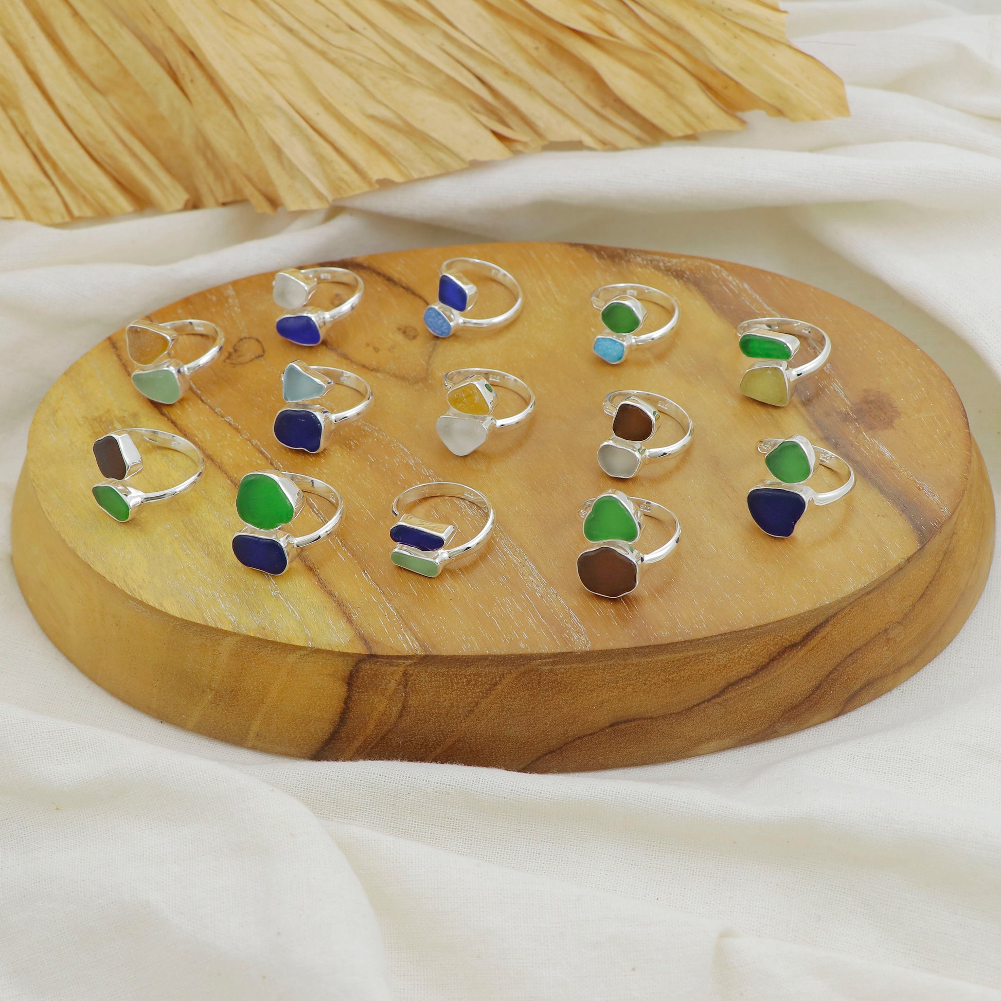Snake Sea Glass Ring - Idee D'Arte Positano