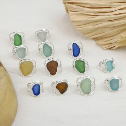 Stain Sea Glass Ring - Idee D'Arte Positano
