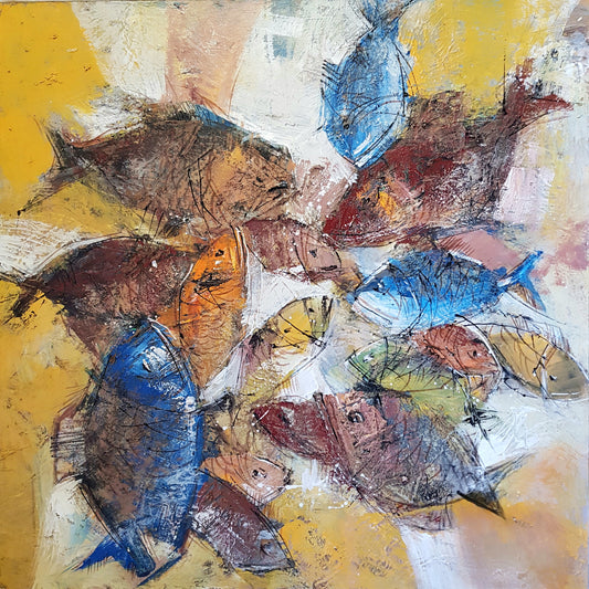 Quarrel of Colorful fish