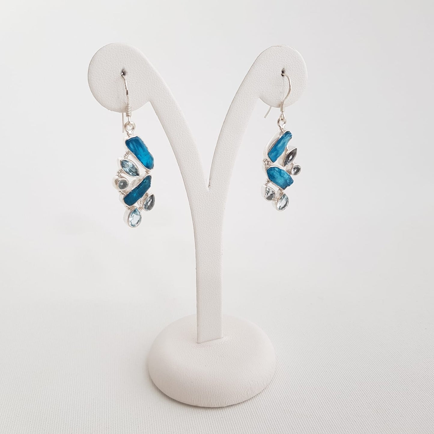 Rough Minerals and Blue topaz Earring - Idee D'Arte Positano