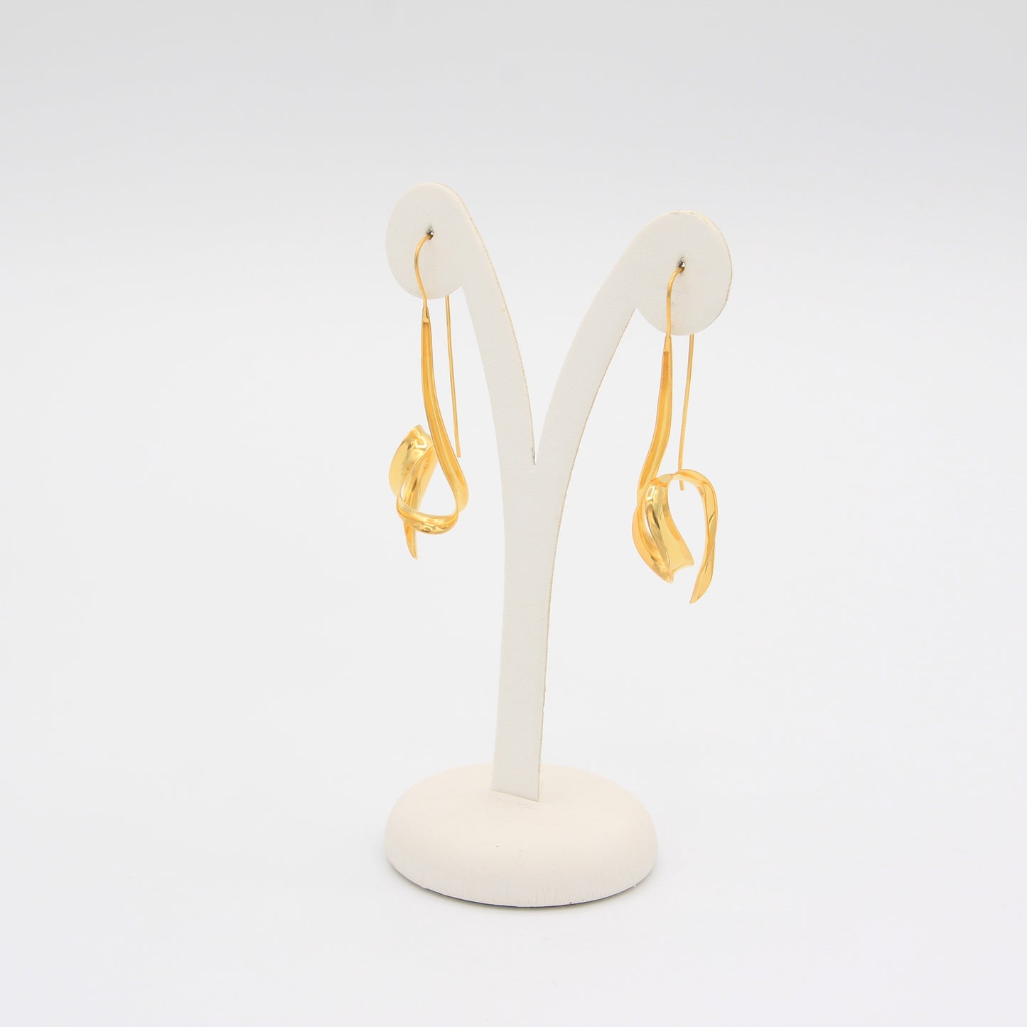 Long and Twist Gold Earrings - Idee D'Arte Positano