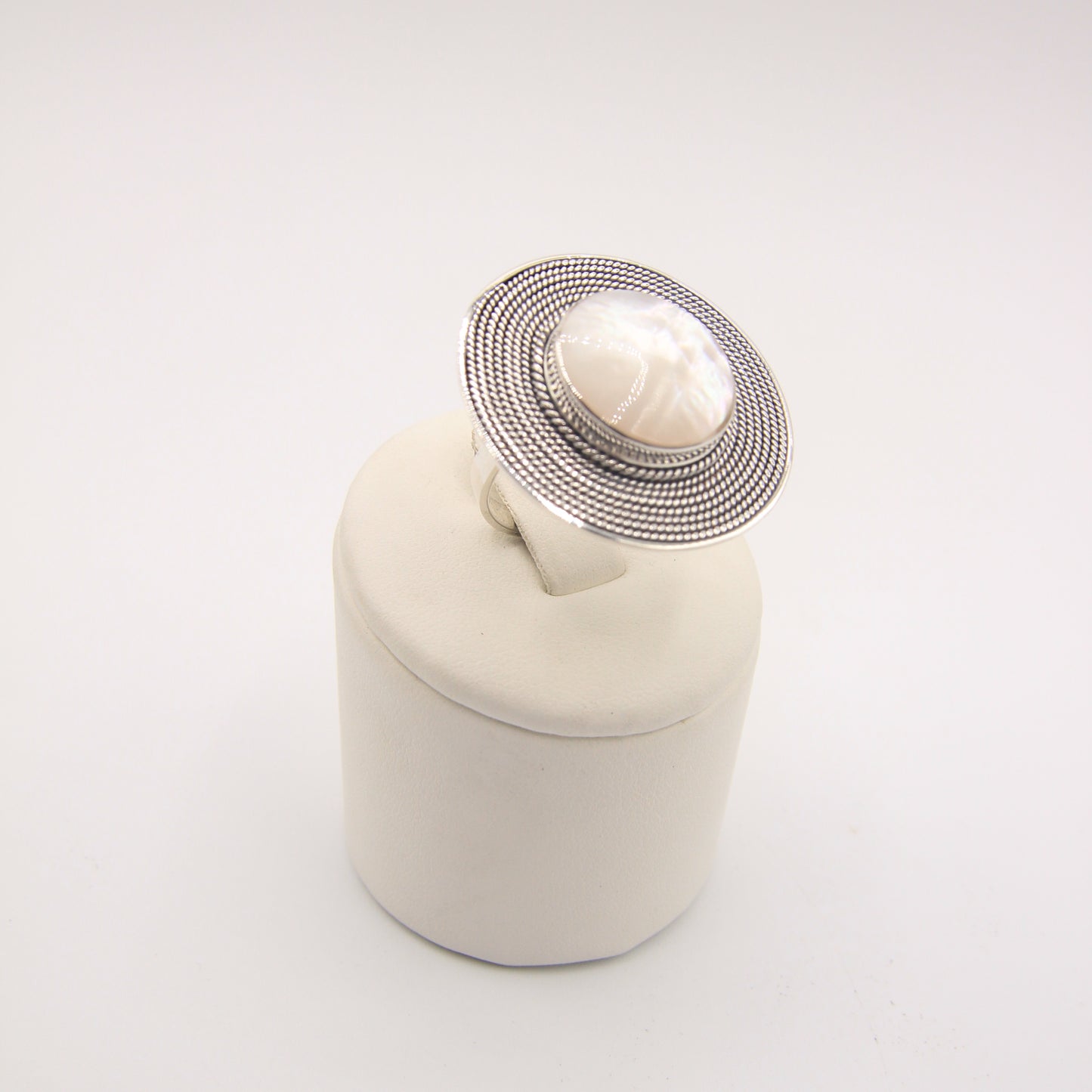 Silver disc Ring