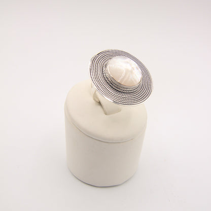 Silver disc Ring