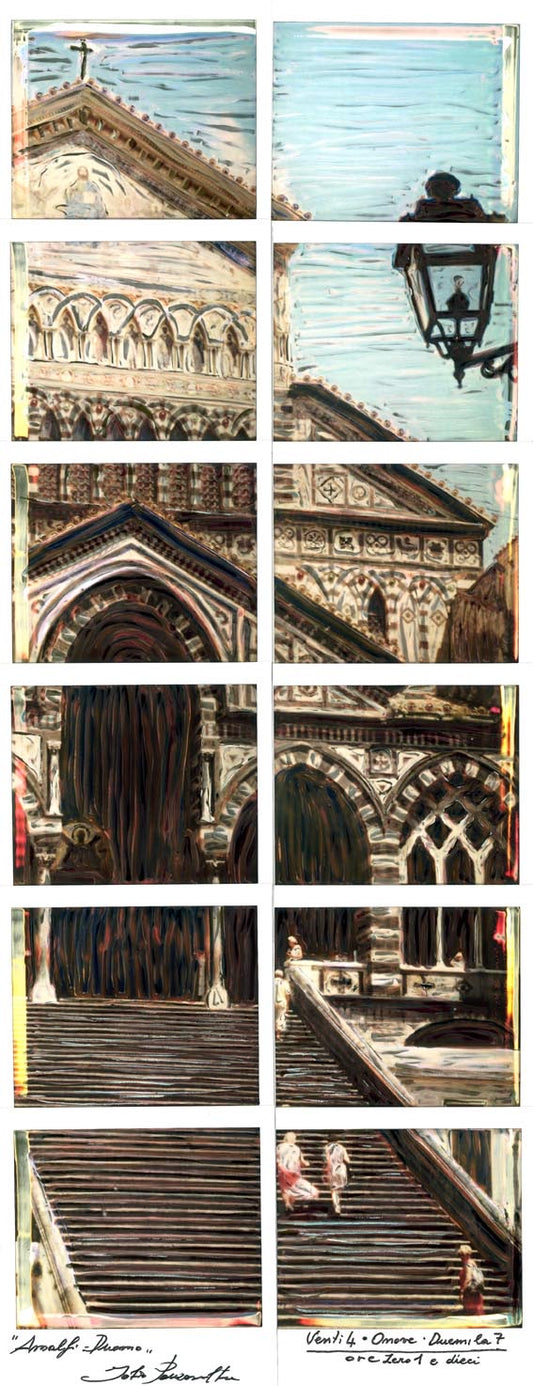 Amalfi Coast Mosaic on Polaroid - Idee D'Arte Positano