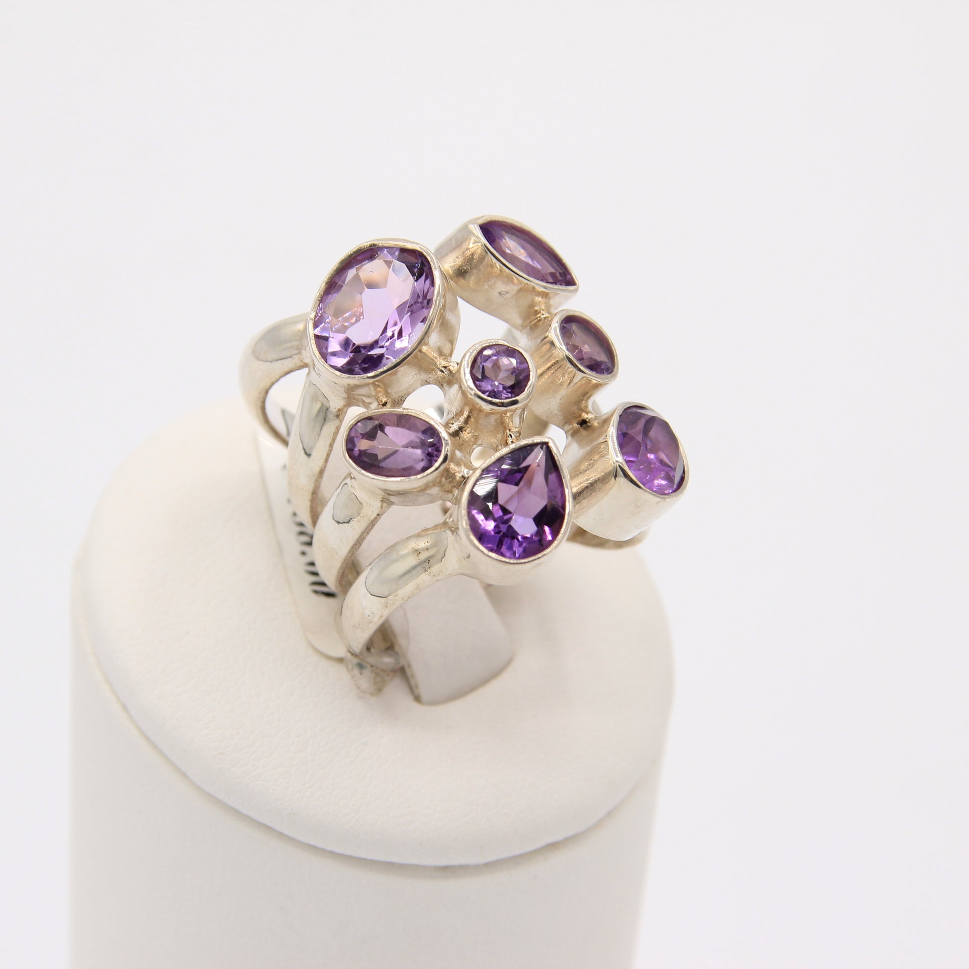 Multi Amethyst Ring - Idee D'Arte Positano