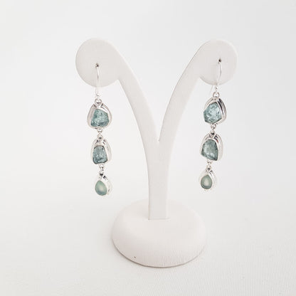 Three Minerals Stones Earrings - Idee D'Arte Positano