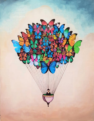 Hot air balloon of butterflies - Idee D'Arte Positano