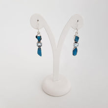 Load image into Gallery viewer, Rough Minerals and Blue topaz Earring - Idee D&#39;Arte Positano
