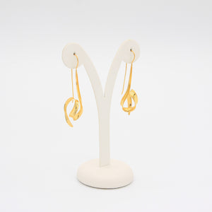 Long and Twist Gold Earrings - Idee D'Arte Positano