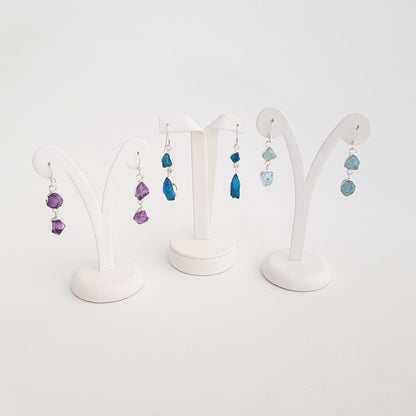 Two Minerals Stones Earrings - Idee D'Arte Positano
